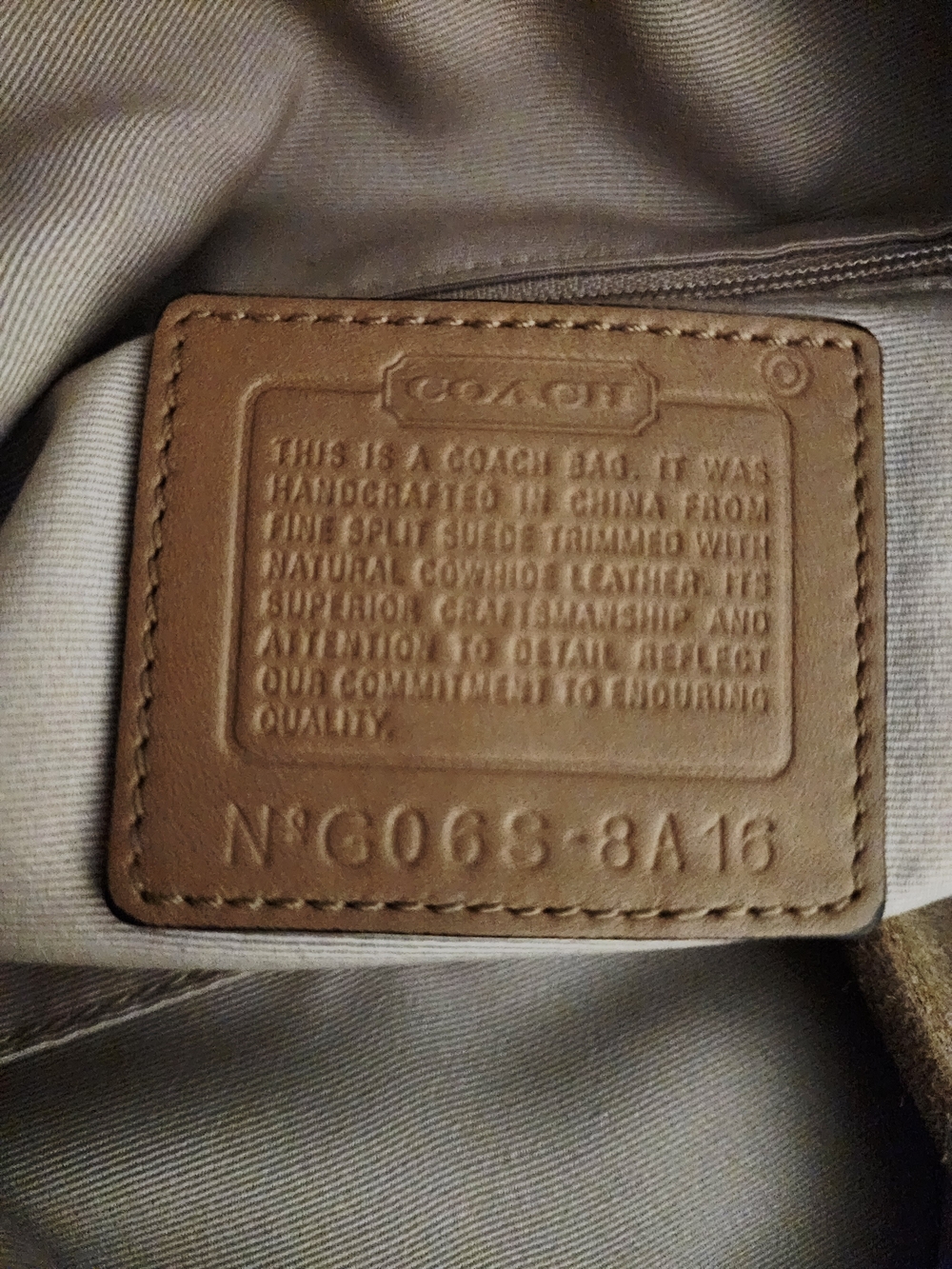 Coach Suede Hobo Shoulder Bag - Picture 3 of 8